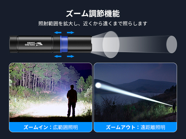 超希少スマイルライト Amazon.co.jp: Smiling Shark F1 懐中電灯,【アルミ合金・強力