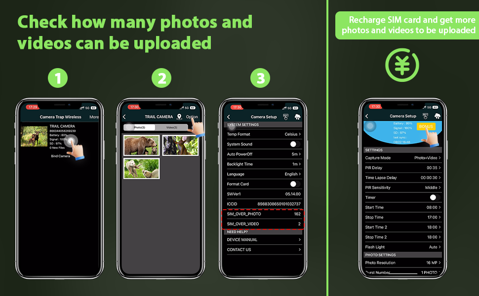 Cellular Trail Camera 4G LTE, Trail Cameras Send Picture and Video to The Phone, 24MP 1080P Game