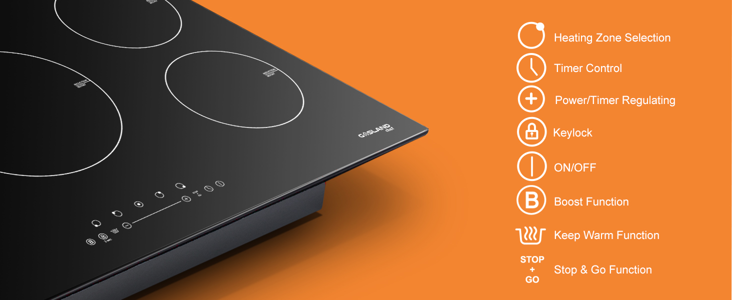Induction Cooktop 36 Inch, GASLAND Chef IH90BF Electric