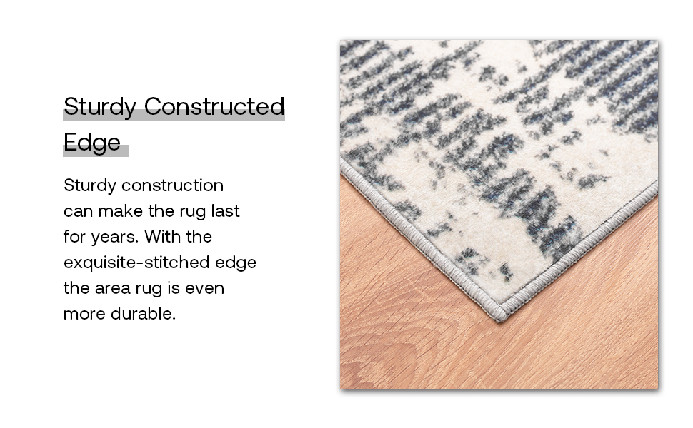 Art&Tuft Washable 9x12 Area Rug, AntiSlip Backing Abstract