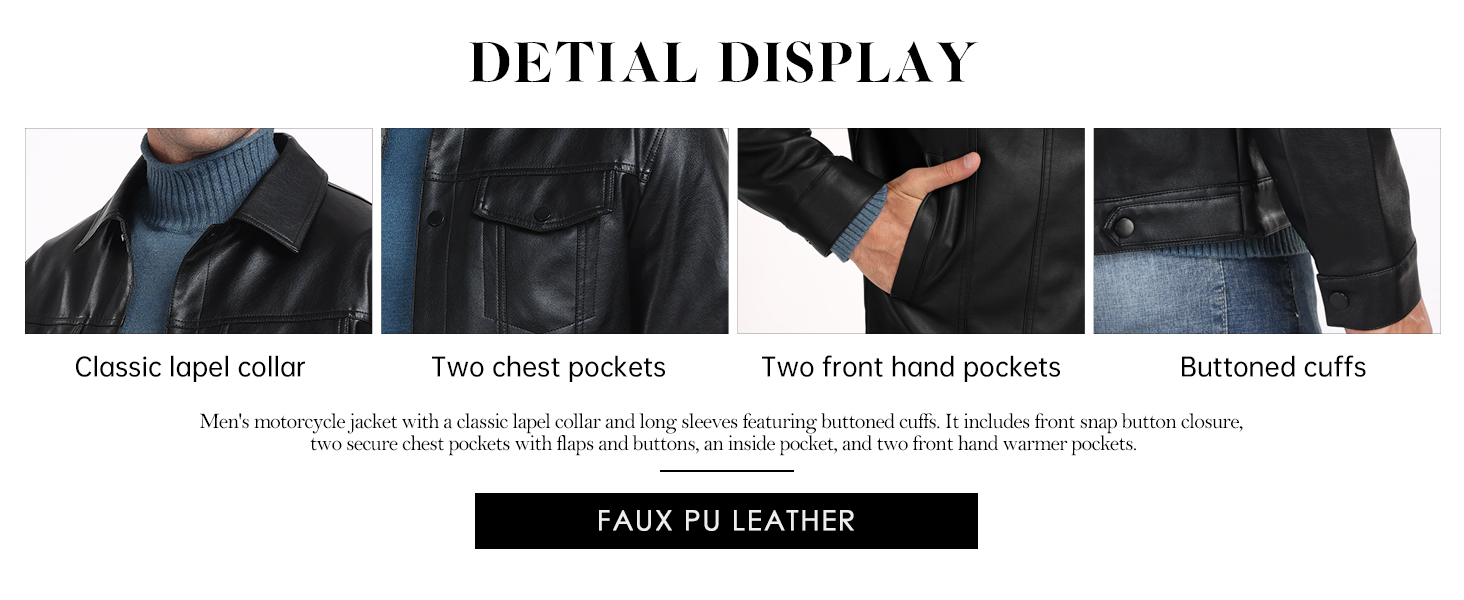 Herrenjacke Winter Weben Herren Leder Jacken Casual Bomberjacken Button Up leder jacken