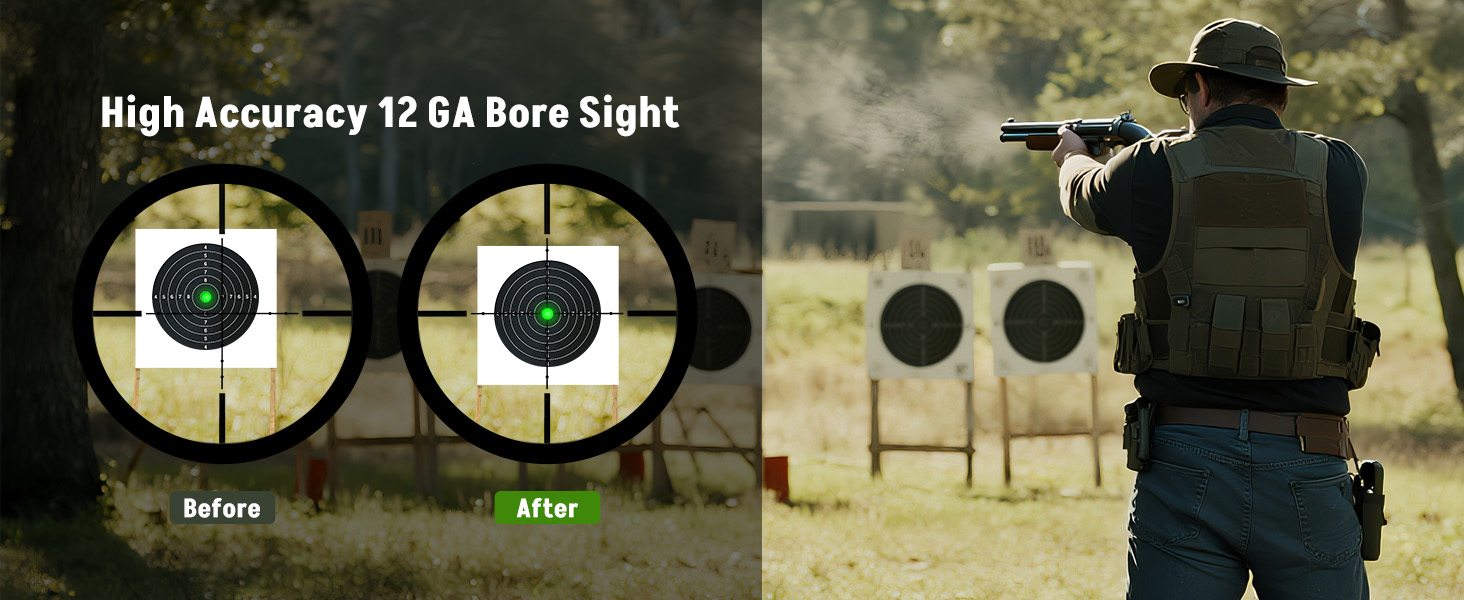 EZshoot 12 Gauge Bore Sighting Tool with High Accuracy for Fast Zero