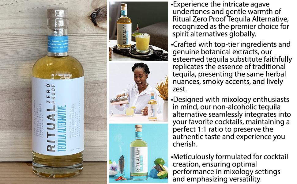 Ritual Zero NonAlcoholic Tequila Alternative with 15 Pack of Q Mixers Margarita