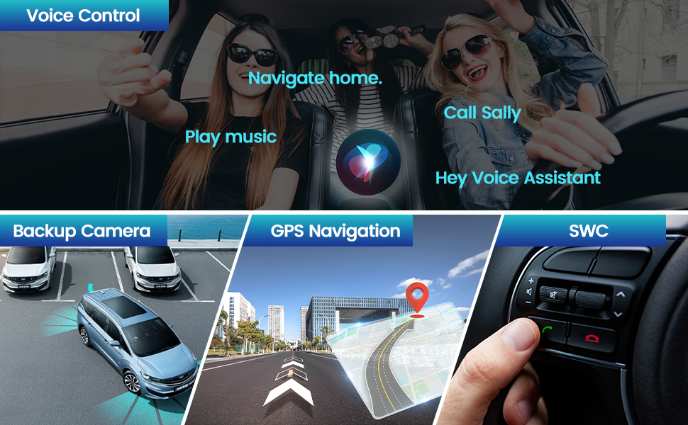 Hikity Android 11 Car Radio 1 DIN Wireless Apple Carplay 9 Inch Car