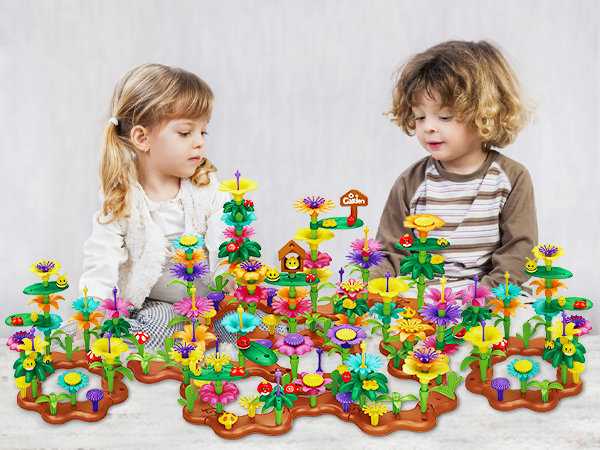 Amazon.com: Scientoy Flower Garden Toy Building Blocks, 3 4