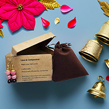 crystal beads earring natural healing gemstone dangle ear drops