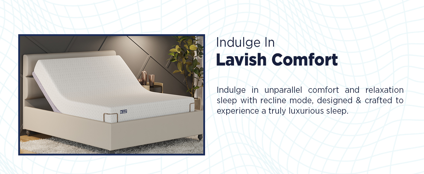 The Sleep Company Elev8 Smart Recliner Bed Bed Base + Denver Beige