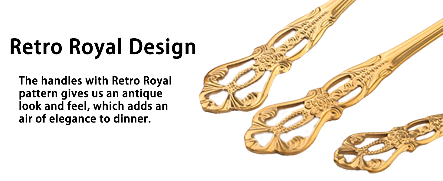 gold utensils set