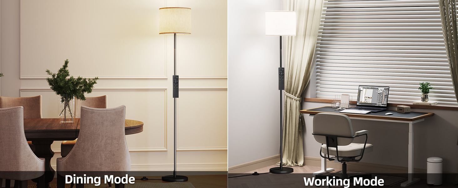 dimmable floor lamp for working and dining