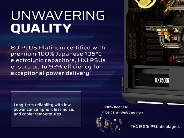 新品 CORSAIR HX1000i 2025 ATX 3.1 Pcie 5.1 Corsair HX1000i Fully Modular Ultra-Low Noise ATX Power