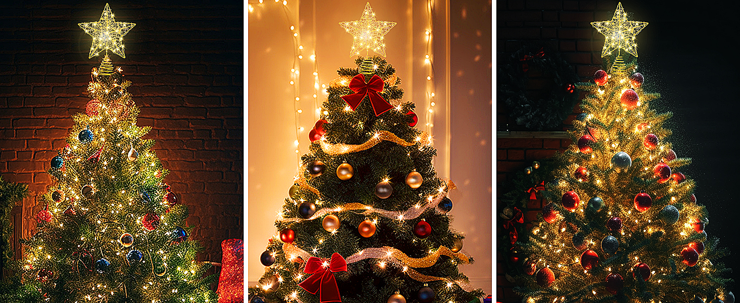 Verdenu Christmas Tree Topper, 40 Light Tree Topper Star