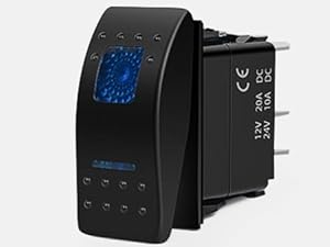 Nilight 3 Gang Rocker Switch Box with PD Type C and QC 3.0 USB Charger Voltmeter