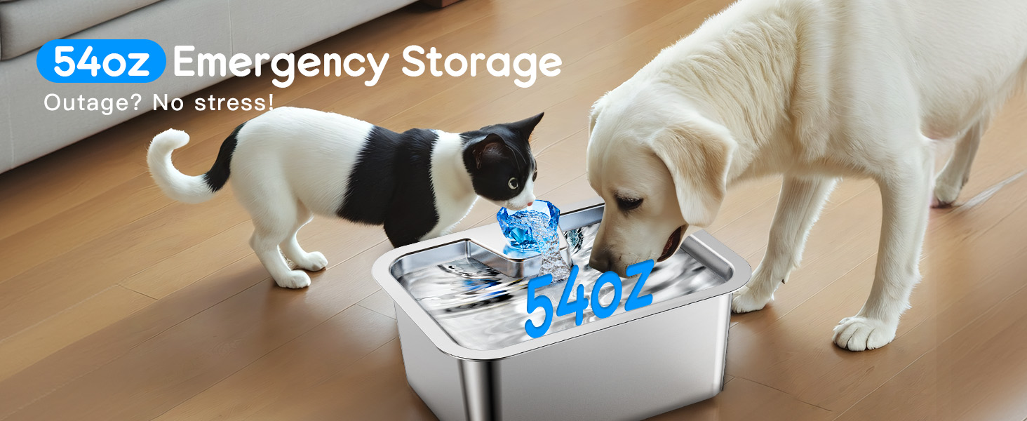 Pet Supplies Dog Water Fountain Stainless Steel,3 Gallon Extra Large