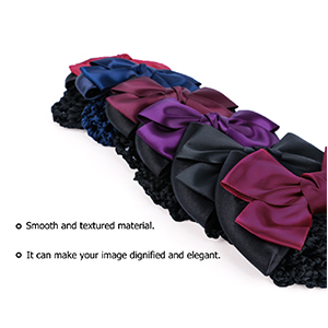 6 pcs Hair Net with Bow Hair Snoods for Women 