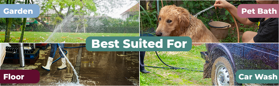 Best Suited for Garden, Pet bath, Floor, Car Wash