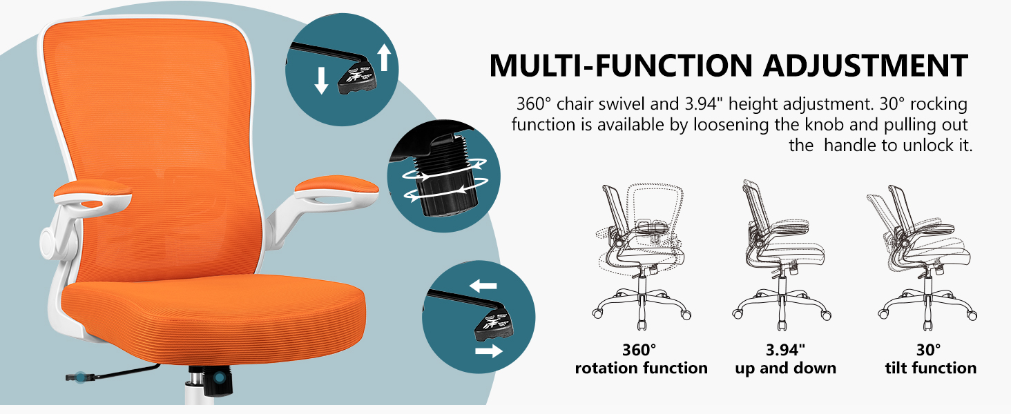 MINLOVE Office Chair Ergonomic Desk Chair with Adjustable