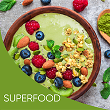 Green tea matcha powder is considered a superfood, great for breakfast