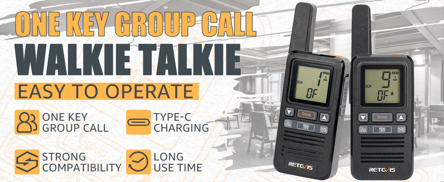 Retevis RB67 Small Walkie Talkies with Earpiece,Portable FRS Two Way Radios Rechargeable,Group Call,1600mAh Large Battery Capacity,USB-C,NOAA,Walkie Talkie for School Retail Restaurant(6 Pack) 10 walkie talkies with earpiece and mic set