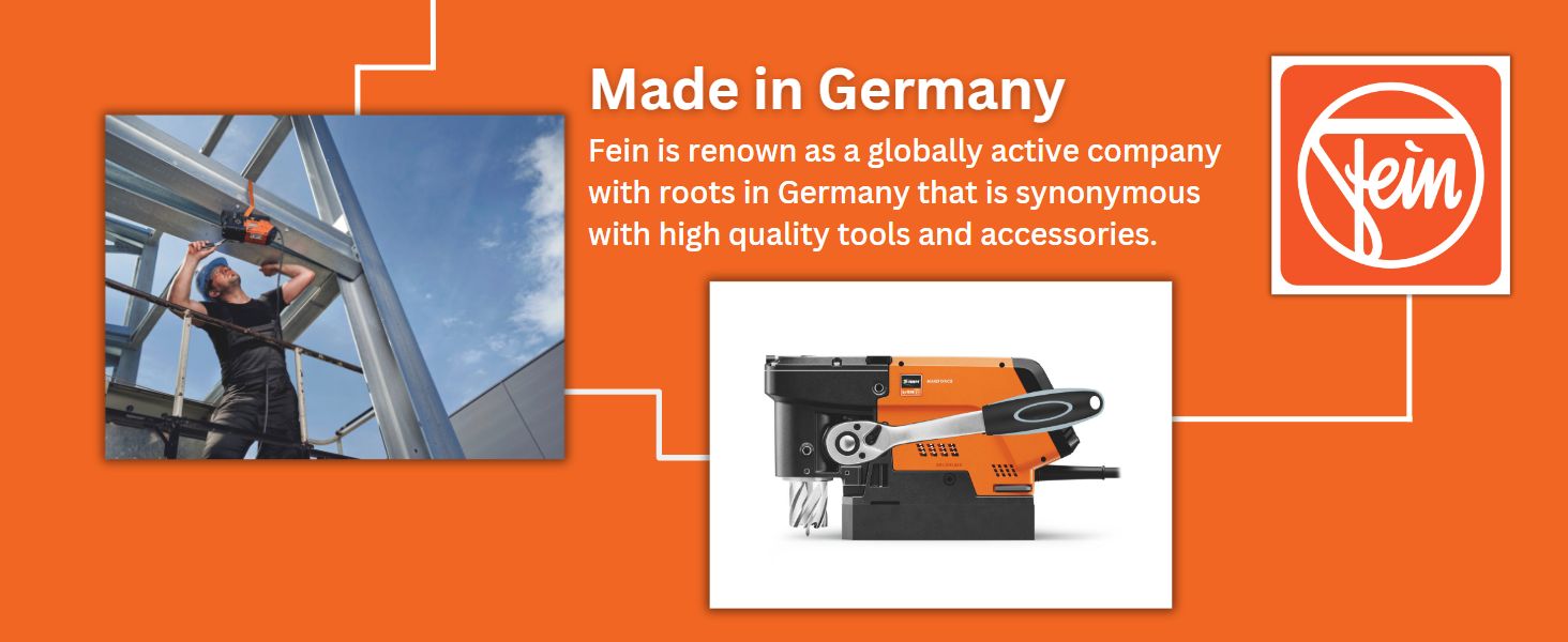 Fein JMC MagForce 90 Drill with Compact Base Drilling Metal up