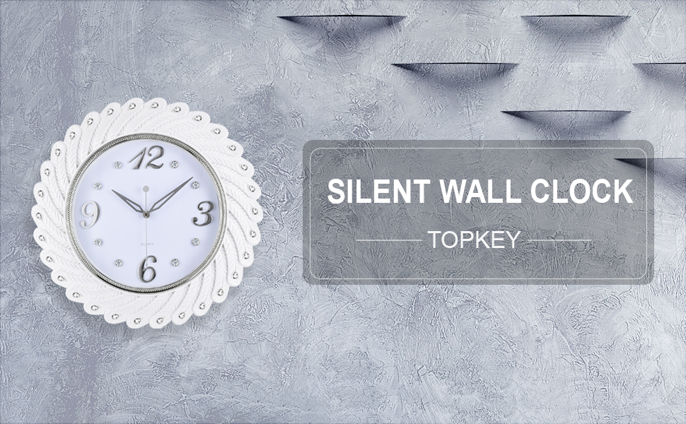 Topkey Large Decoration Wall Clock