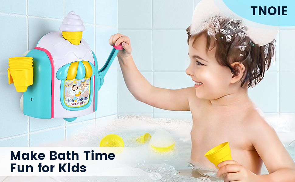 Bath Toys for Toddlers, Ice Cream Bubble Maker Bathtub Toys