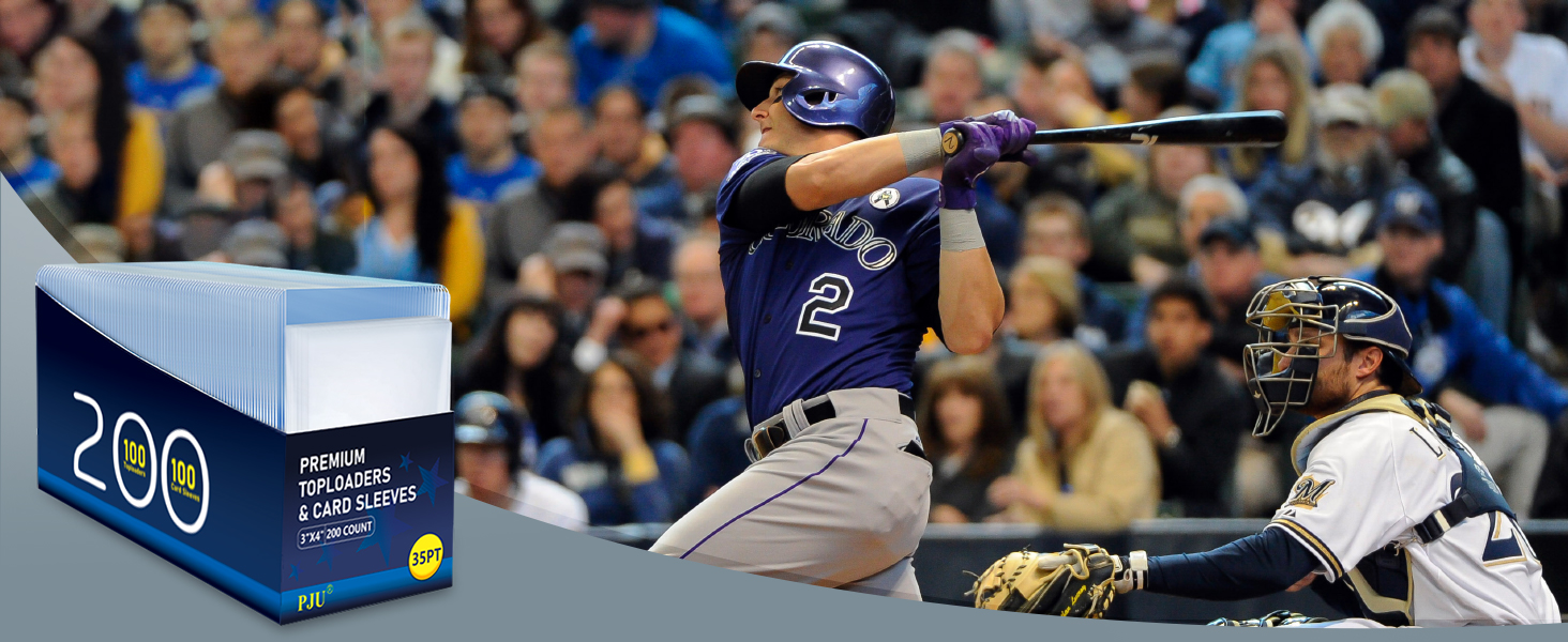 200 Card Sleeves Top Loaders for Cards, 3"x4" Baseball Card