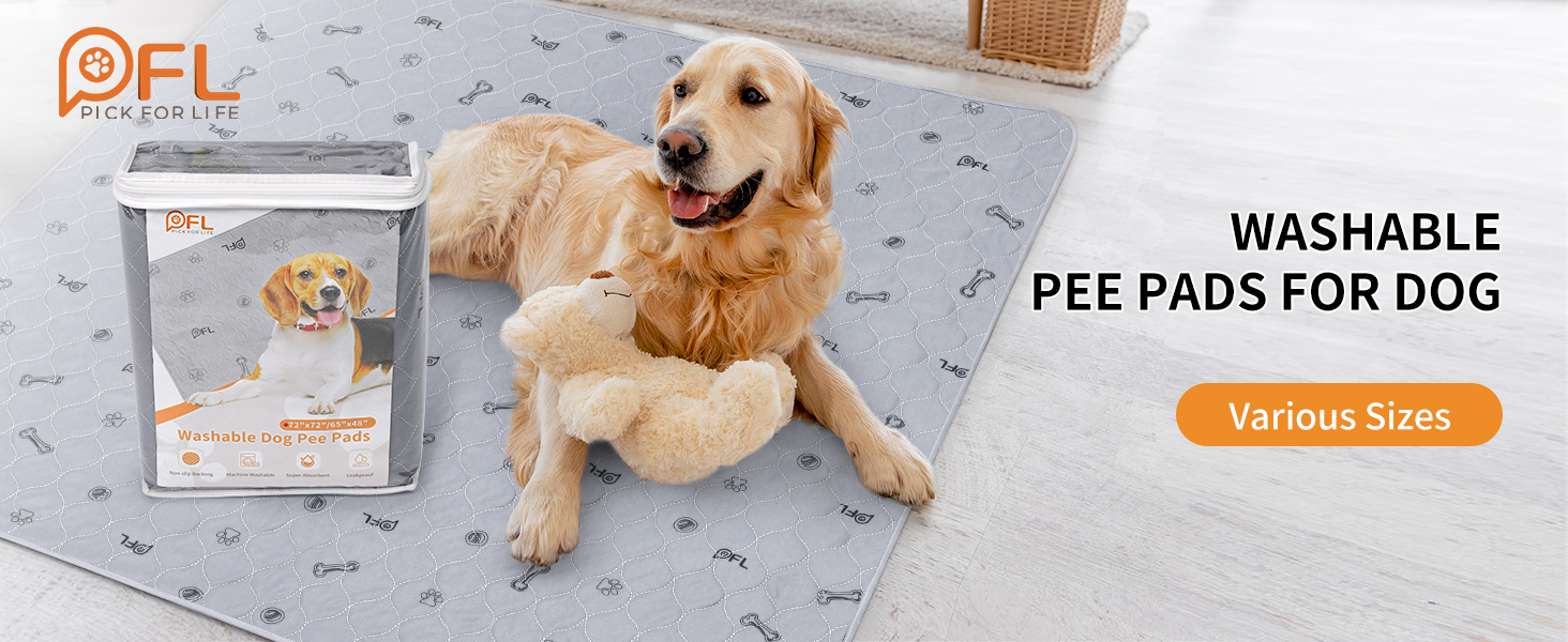 Washable Dog Pee Pad 168x125 Extra Large, Fast Absorbent Reusable Puppy