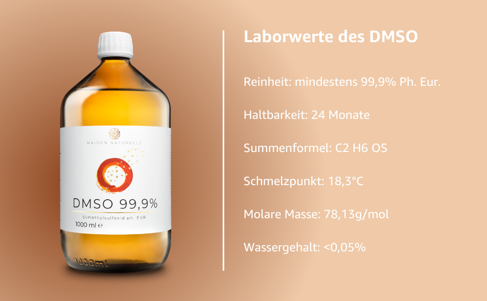 MAISON NATURELLE ® DMSO (1000 ml) – 99,9% pharmazeutische Reinheit ...