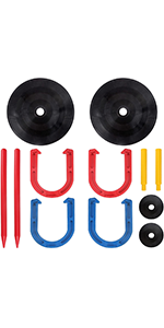 Rubber Horseshoes Yard Game Set