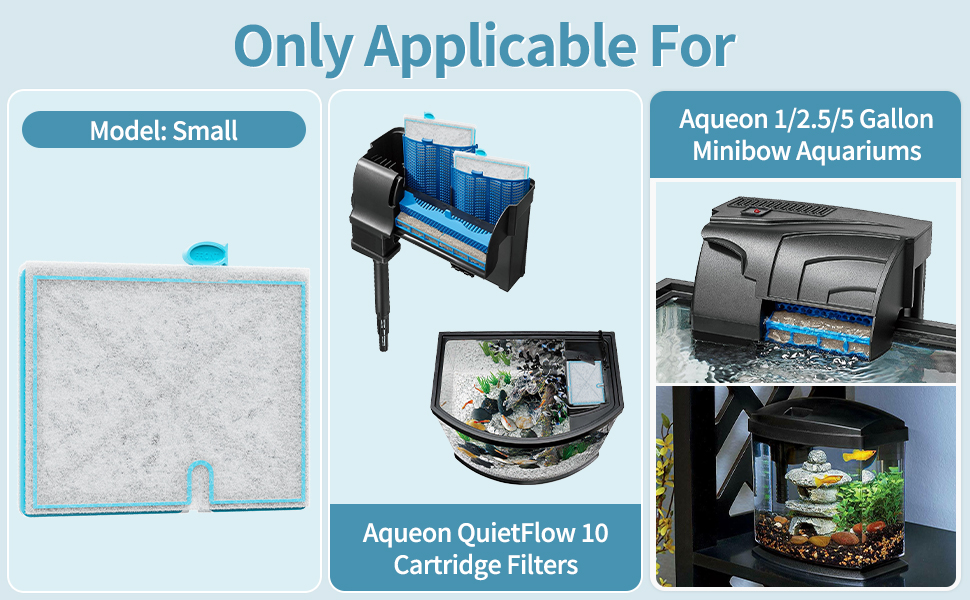 Pawfly 12 Pack Fish Tank Filter Cartridges for Aqueon QuietFlow 10 Cartridge