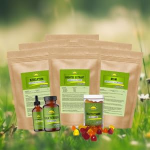 Pflanzenextrakte, Proteine, Mineralstoffe, Vitamine, Naturwaren, Naturkosmetik und vieles mehr