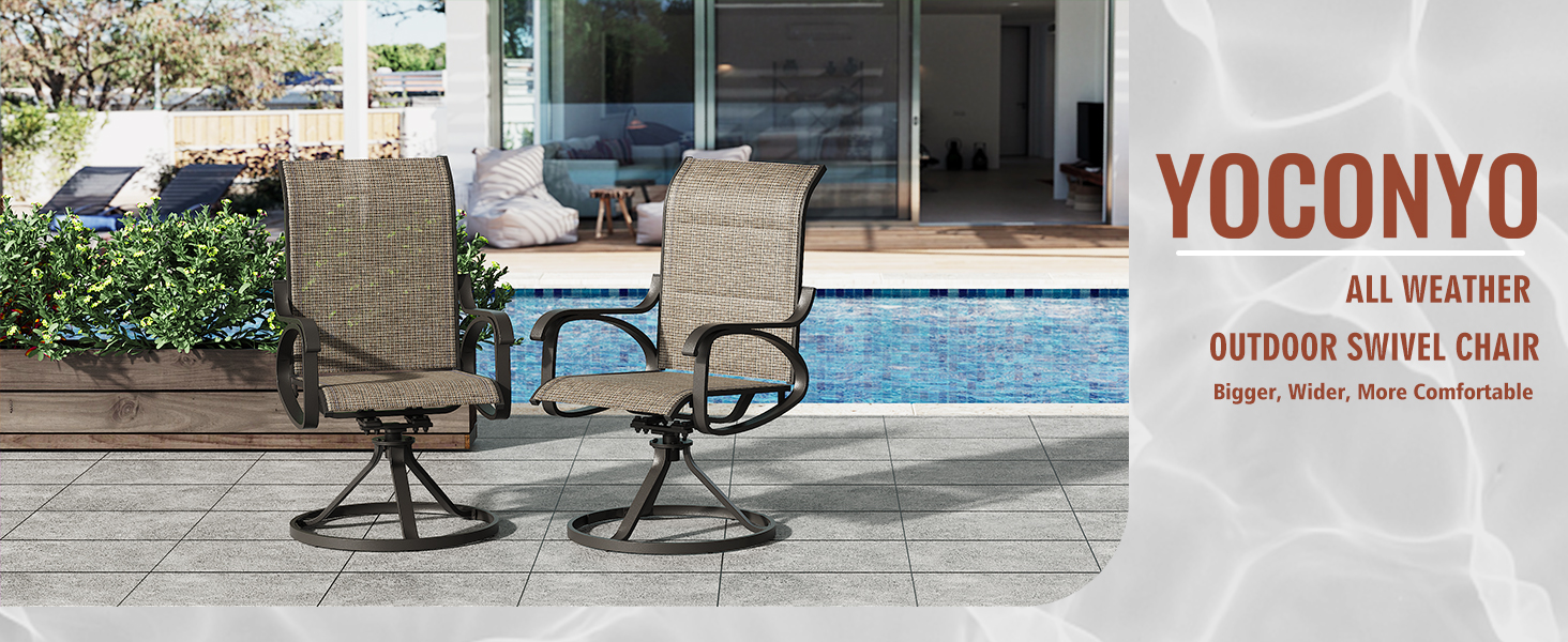 Patio Swivel Chairs Set
