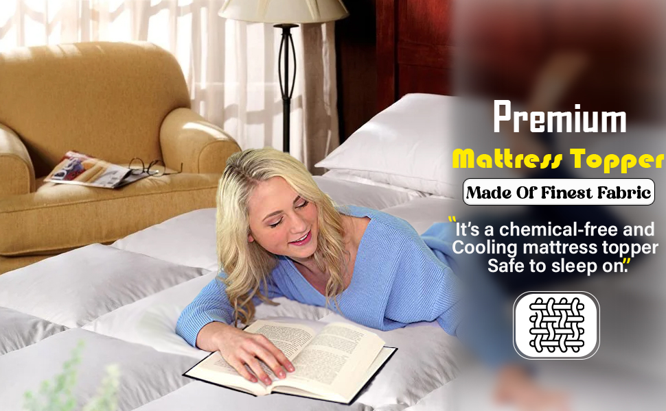 Double Mattress Topper Thick 4 Inches Soft Fluffy Extra Thick Mattress