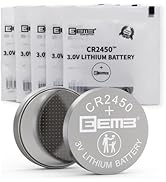 EEMB 5 Pack CR2450 3V Lithium Battery 2450 Button Coin Cell Batteries DL2450, ECR2450, BR2450 for...