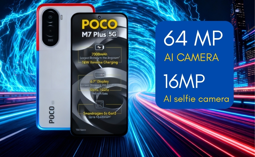 New Year Sale Poco M7 Plus 5G, Chrome Silver (6Gb, 128Gb) 66 Spn-Selhp