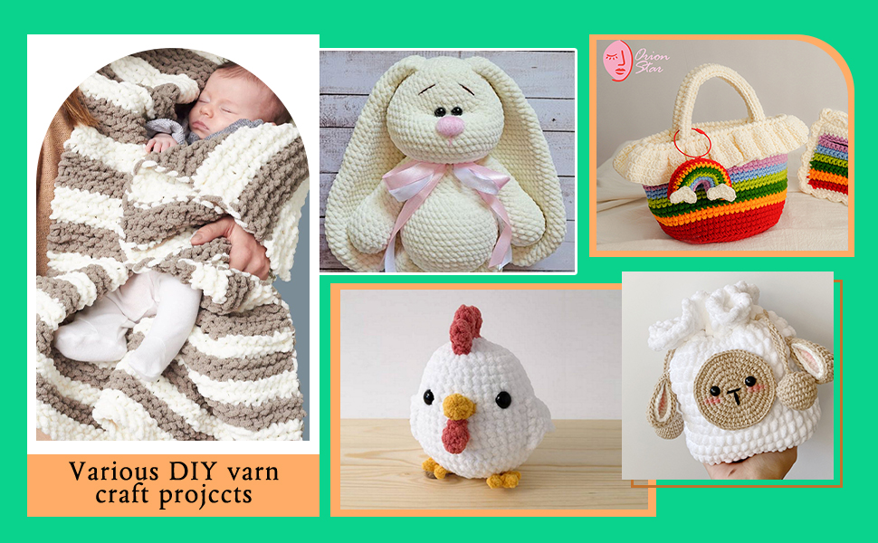 Chunky Chenille Yarn for Baby Blankets & Home Decor (Milky White) Ff5d60de 588f 40dc 9f69 Cc568e397bfc. CR0,0,970,600 PT0 SX970 V1