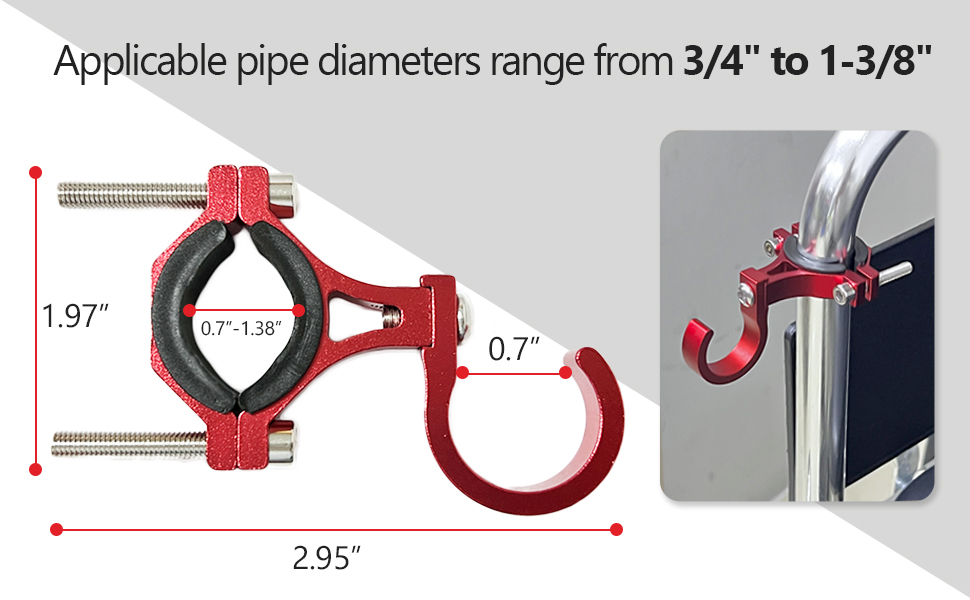 Universal Wheelchair Clamp Hook, Mobility Walker Hanging Holder Accessories