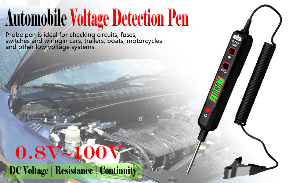 Car Voltage Detector 100V DC Voltage Tester Automotive Electric Circuit - Automotive Non Contact Dc Voltage Tester