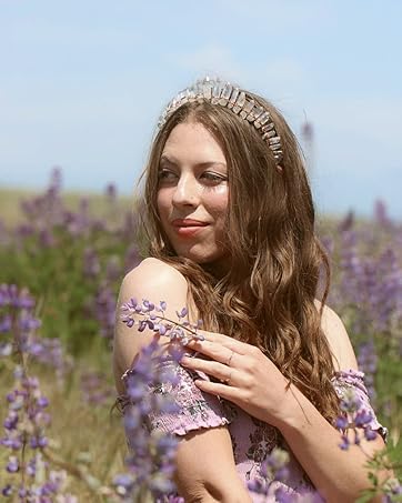 raw crystal quartz headband crown rhinestone crown hairband