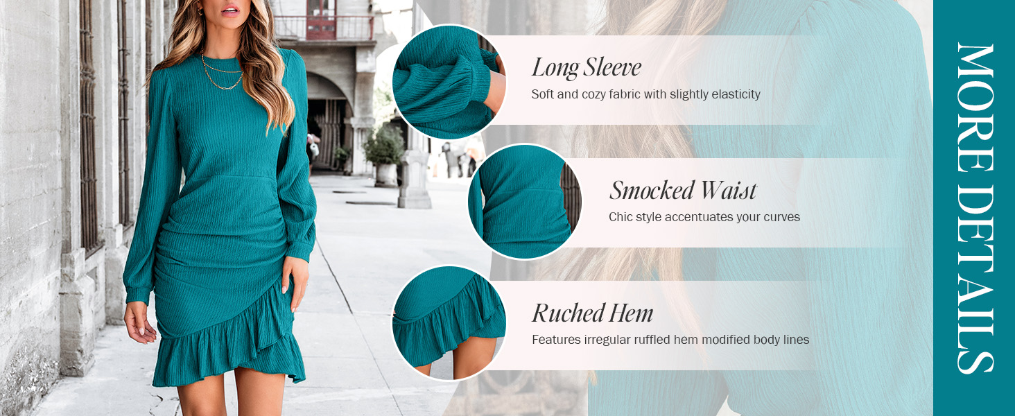 Teal Ruffle Dress