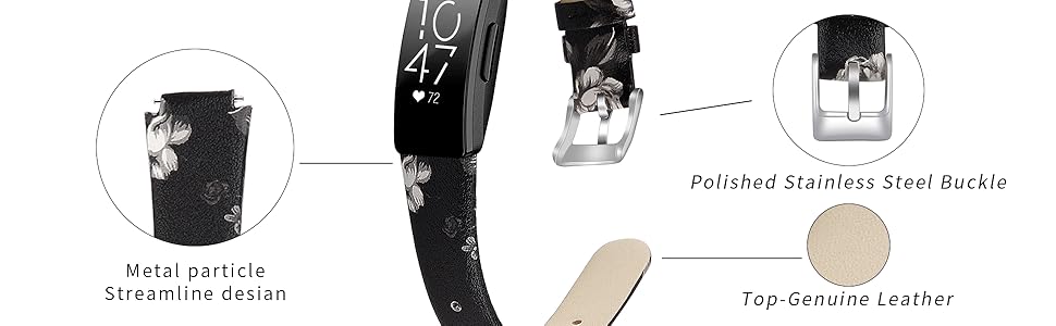 fitbit inspire 2 bands leather