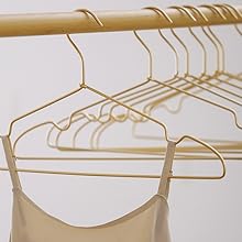 Amazon.co.jp: 霜山 20本セット アルミ製ハンガー ゴールド