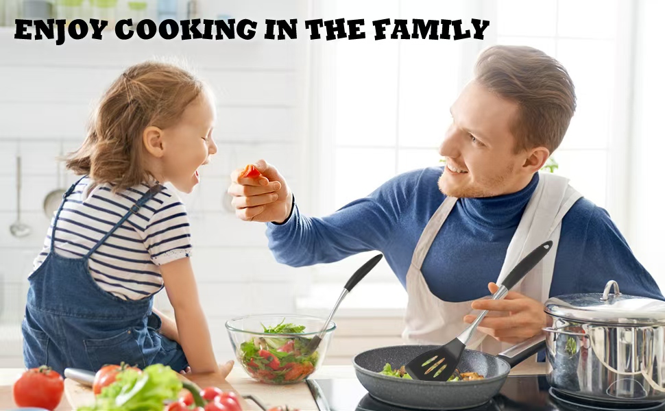Black Silicone Cooking Utensils Set