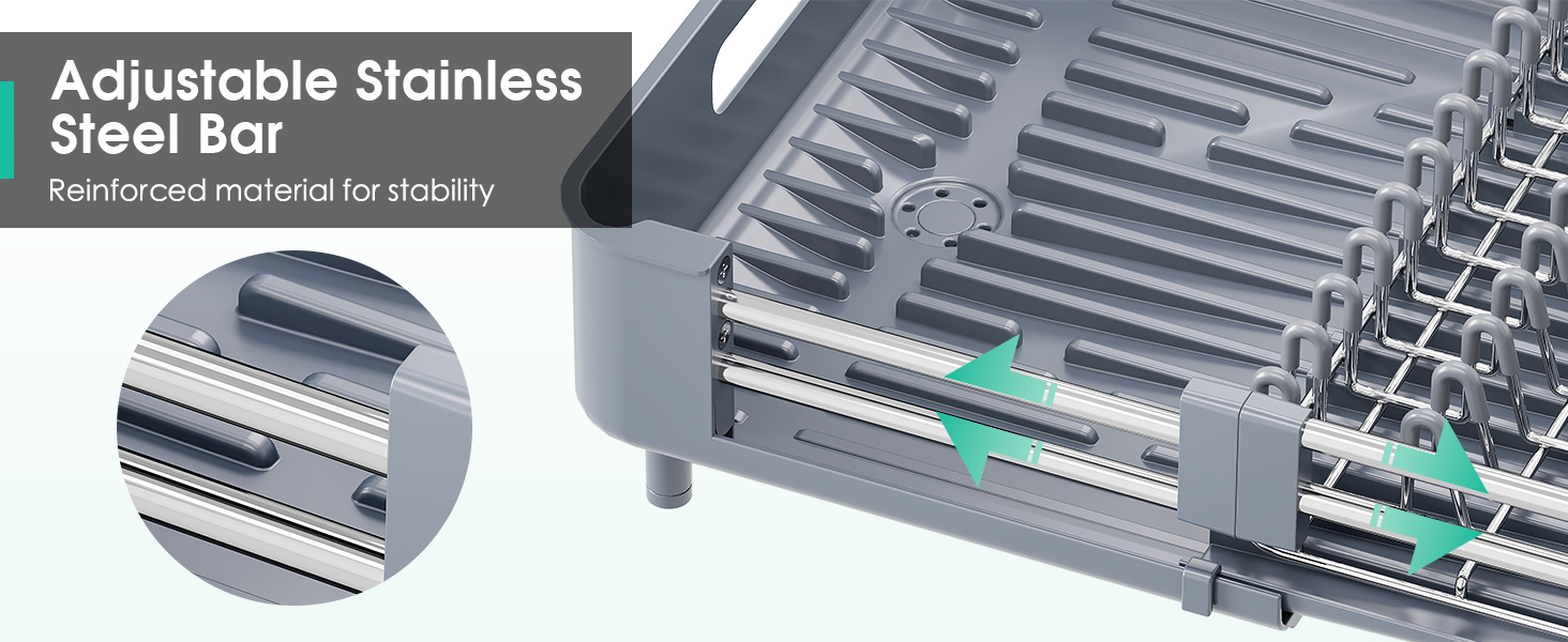 extendable dish drying rack for kitchen counter