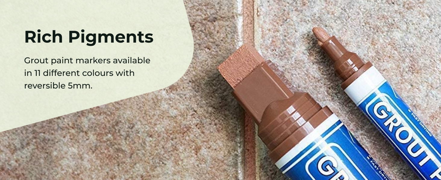 Grout Pen White Tile Paint Marker Waterproof Grout Paint, Tile Grout Colorant and Sealer Pens