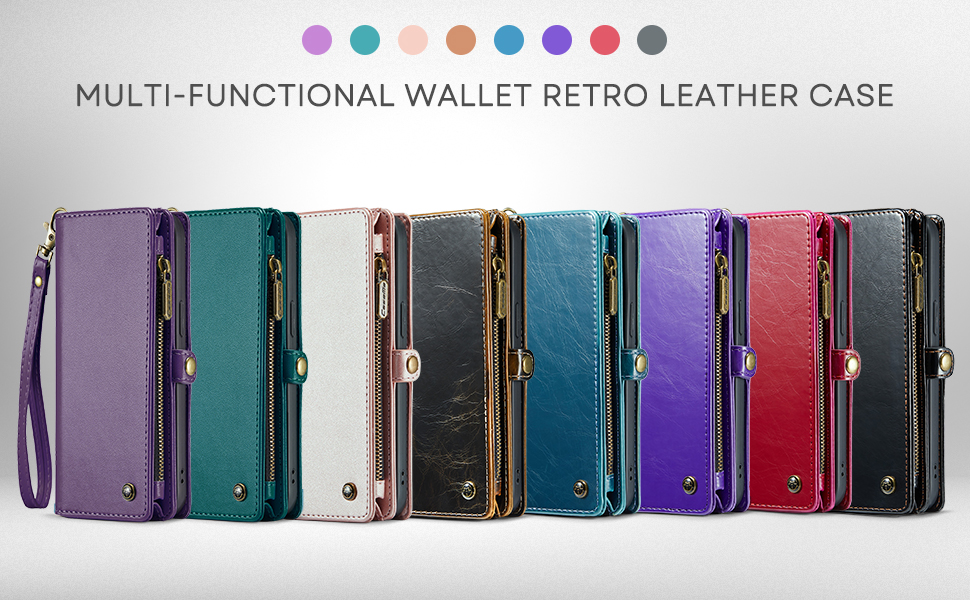 ASAPDOS iPhone 14 Plus Case Wallet,Retro Suede PU Leather