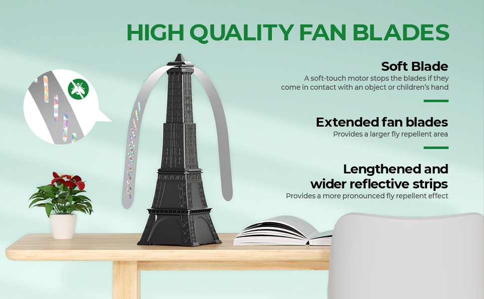 TYIUHELAS 3PCS Fly Fan, Fly Fans for Outdoor Table, Fly