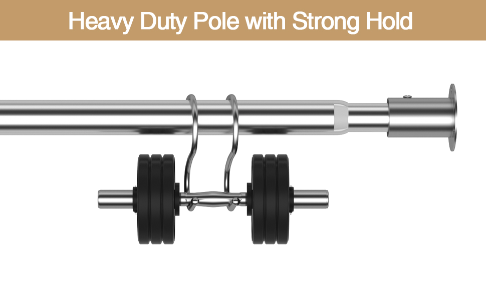 CALCHELE Closet Rods for Hanging Clothes, 15 to 50 Inch