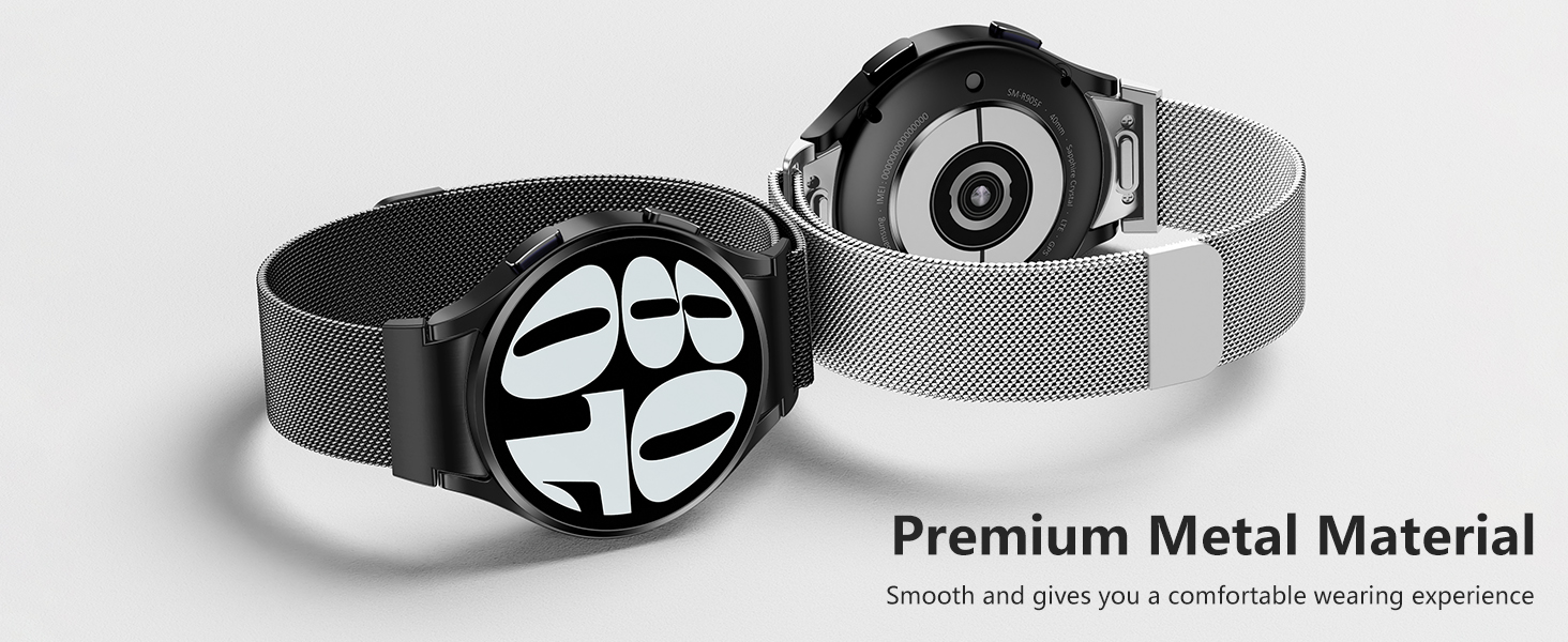 20mm Stainless Steel Mesh Wristband for samsung galaxy watch 6 band for women