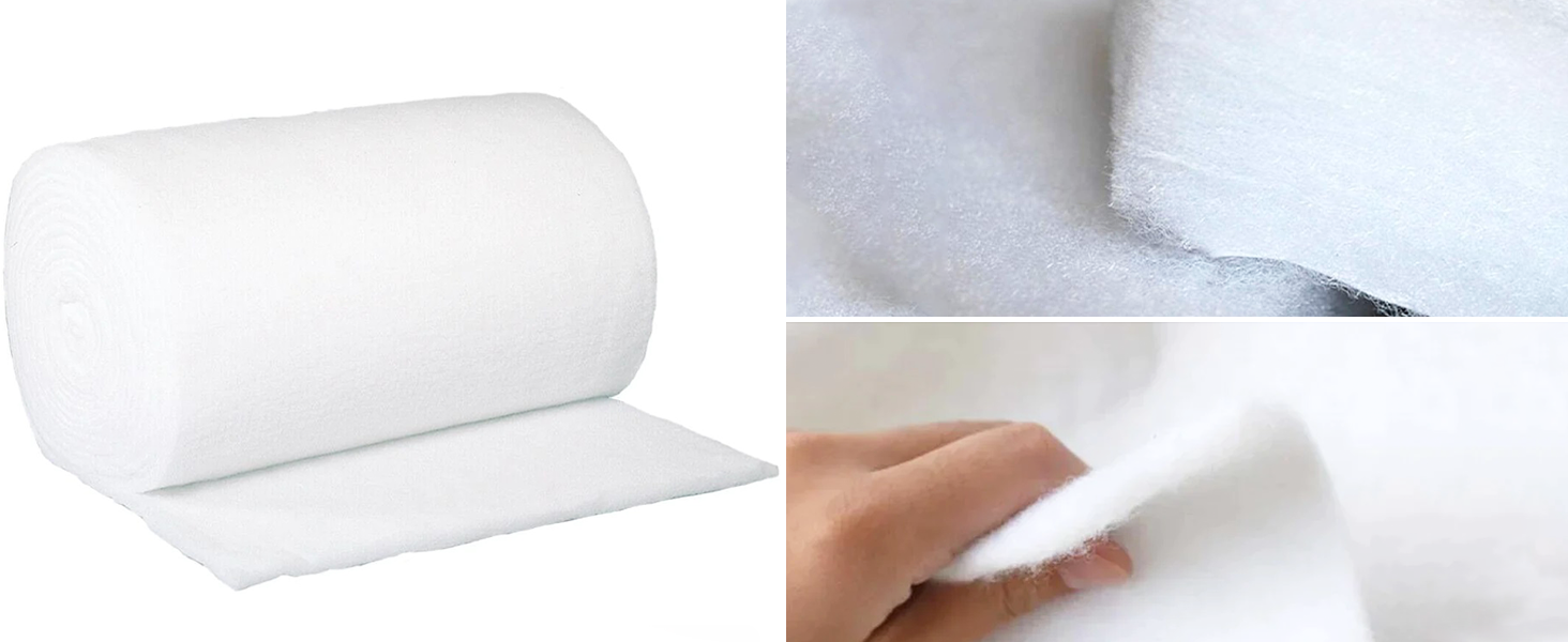 High Loft Fire Retardant Antiallergenic 27 inch Polyester Wadding Roll for Quilting, Upholstery